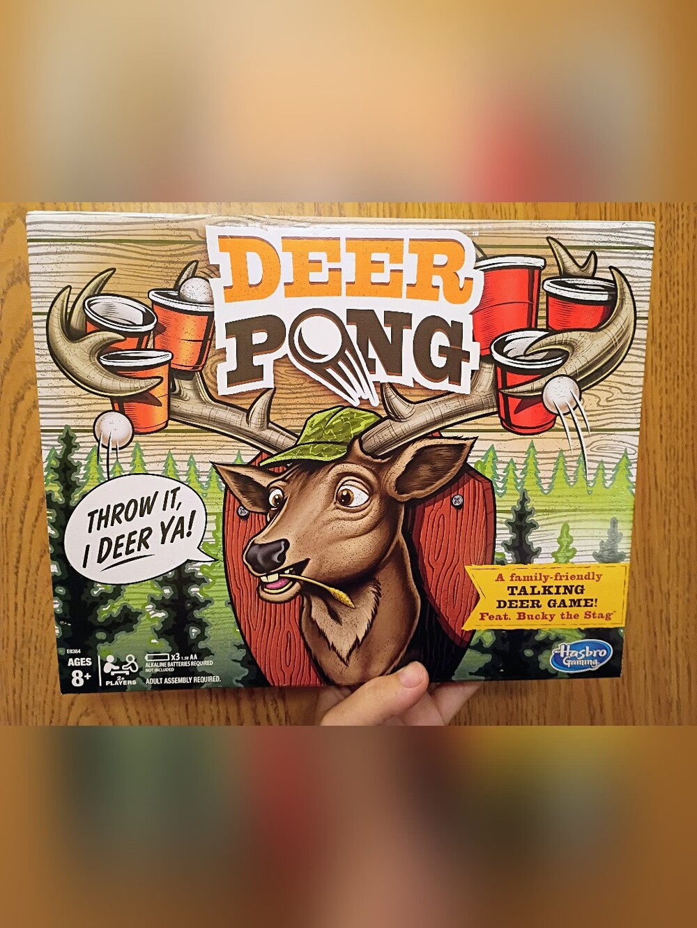 Hasbro Deer Pong Game - Brown, Red & Green NIB- Sealed